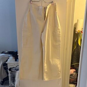 Women’s Cream Cargo Pants - Classic Utility Style